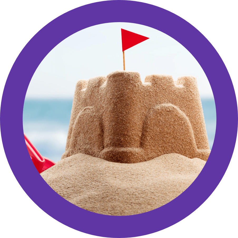 Mojo Moments - building castles in the sand